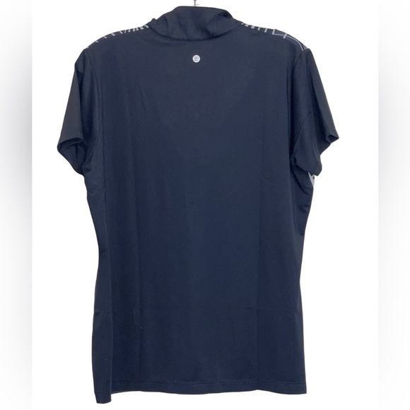 NWT-EP NY Golf Pro 1/4 Zip Convertible Mock Polo Black White Golf top shirt - Picture 2 of 4